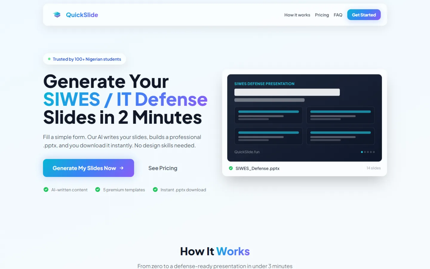 Screenshot of QuickSlide